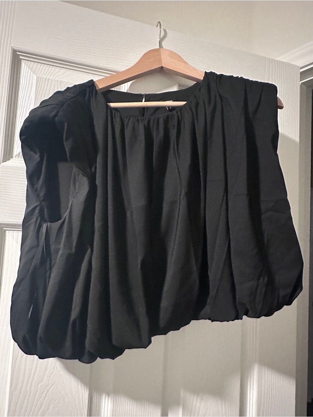 Express Black Sleeveless Bubble Top
